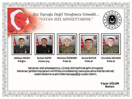 KAHRAMAN ŞEHİTLERİMİZ UĞURLANIYOR