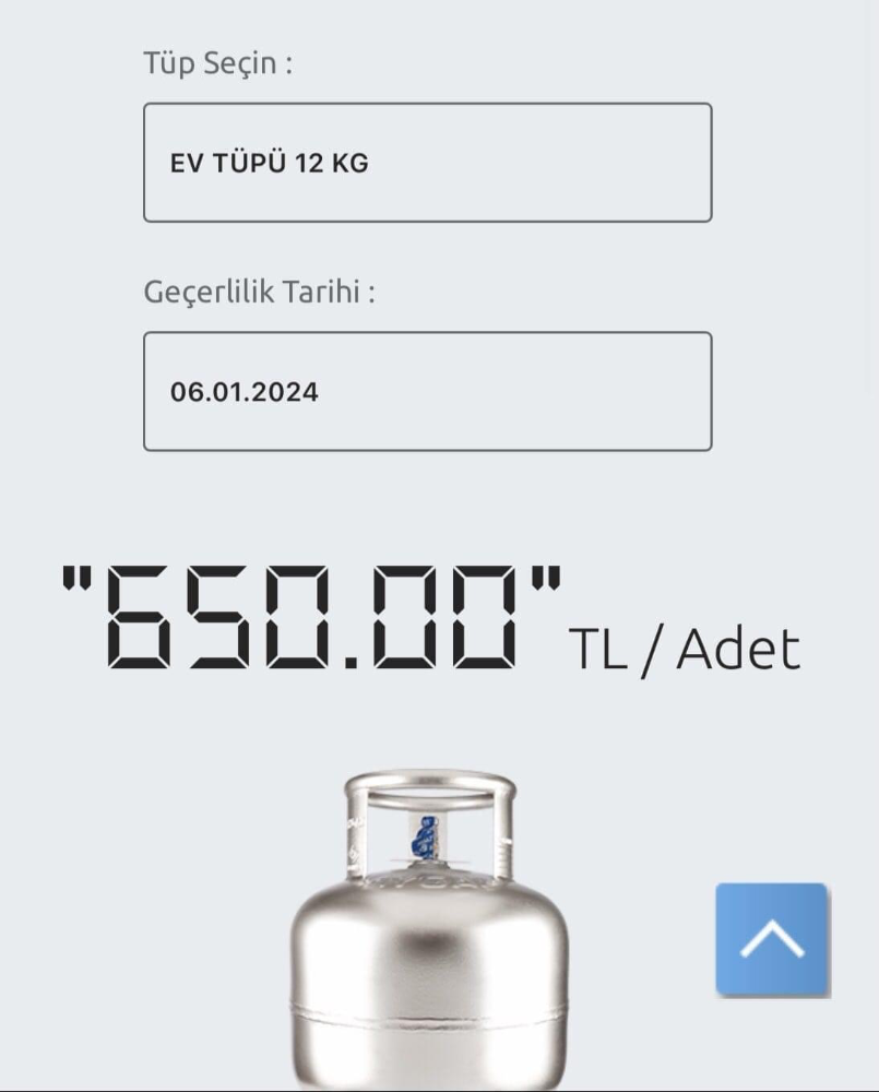 TÜP FİYATLARINA REKOR ZAM! 650 TL OLDU!