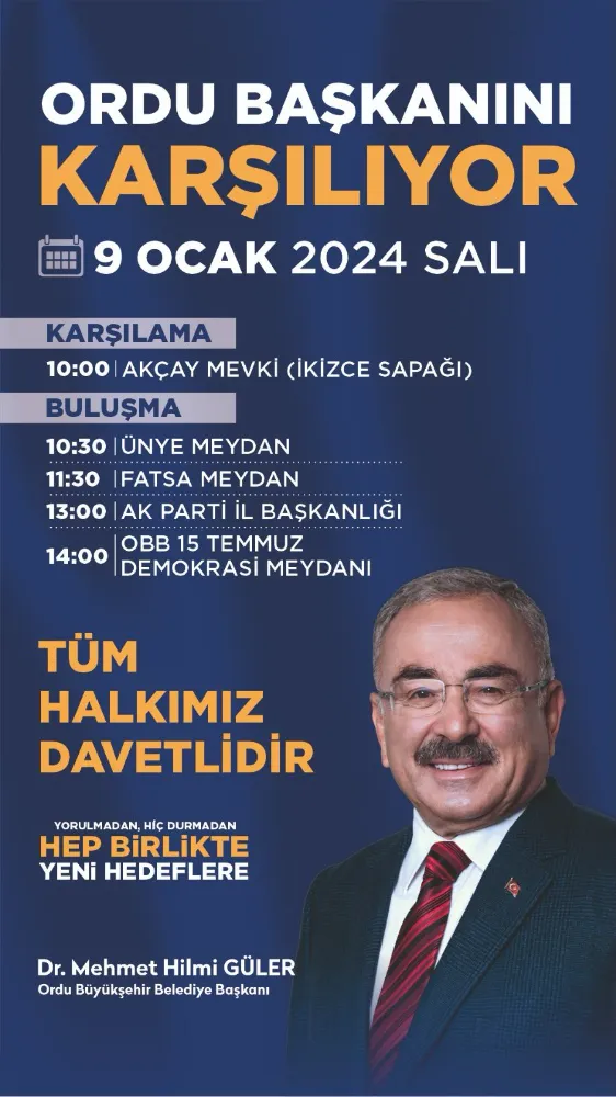 BAŞKAN GÜLER, KARŞILANIYOR